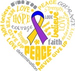 Bladder Cancer Heart Words Shirts Bladder Cancer Heart Words Shirts