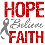 Hope Grey Ribbon T-Shirts & Gifts Hope Grey Ribbon T-Shirts & Gifts