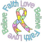 Faith Love Believe Pastel Autism Shirts & Gifts Faith Love Believe Pastel Autism Shirts & Gifts