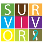 Survivor Tile Ribbon Cervical Cancer Gifts Survivor Tile Ribbon Cervical Cancer Gifts