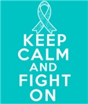 Ovarian Cancer Keep Calm Fight On Shirts Ovarian Cancer Keep Calm Fight On Shirts