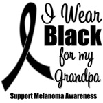 I Wear Black Ribbon (Grandpa) Melanoma T-Shirts I Wear Black Ribbon (Grandpa) Melanoma T-Shirts