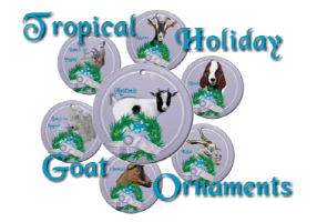 Goat- Tropical Holiday Ornaments Goat- Tropical Holiday Ornaments