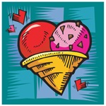 Heart Ice Cream Cone Heart Ice Cream Cone