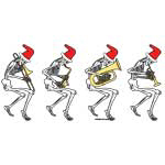 Christmas Brass Band Skeletons Christmas Brass Band Skeletons