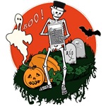 Halloween Washboard Playing Skeleton Halloween Washboard Playing Skeleton