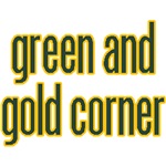 green and gold corner green and gold corner