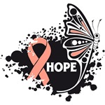 Hope Grunge Butterfly Uterine Cancer Shirts Hope Grunge Butterfly Uterine Cancer Shirts
