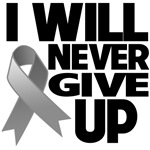 I Will Never Give Up Brain Cancer Shirts I Will Never Give Up Brain Cancer Shirts