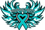 Ovarian Cancer Heart Wings Shirts Ovarian Cancer Heart Wings Shirts