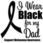 I Wear Black Ribbon (Dad) Melanoma T-Shirts I Wear Black Ribbon (Dad) Melanoma T-Shirts