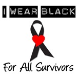 I Wear Black Ribbon For Survivors T-Shirts I Wear Black Ribbon For Survivors T-Shirts