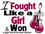 I Fought Like a Girl Head Neck Cancer Shirts I Fought Like a Girl Head Neck Cancer Shirts