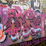 PINK GRAFFITI WALL