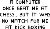 A Computer Once Beat Me