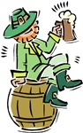Leprechaun on Beer Keg T-shirts & Gifts Leprechaun on Beer Keg T-shirts & Gifts