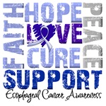 Collage Hope Cure Esophageal Cancer Shirts Collage Hope Cure Esophageal Cancer Shirts