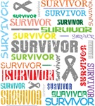 Survivor Colorful Brain Cancer Shirts Survivor Colorful Brain Cancer Shirts