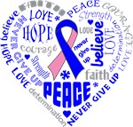 Male Breast Cancer Heart Words Shirts Male Breast Cancer Heart Words Shirts