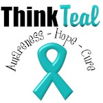 Think Teal Ovarian Cancer T-Shirts & Gifts Think Teal Ovarian Cancer T-Shirts & Gifts