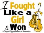 I Fought LIke a Girl Appendix Cancer Shirts I Fought LIke a Girl Appendix Cancer Shirts