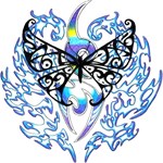 BLACK BUTTERFLY BLUE FLAME 2