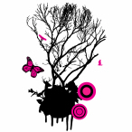 Tree pink/black