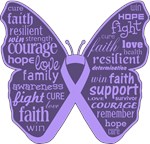General Cancer Butterfly Collage of Words Shirts General Cancer Butterfly Collage of Words Shirts