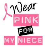 I Wear Pink Ribbon For My Niece Label T-Shirts I Wear Pink Ribbon For My Niece Label T-Shirts