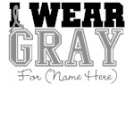 Custom I Wear Gray Brain Cancer Shirts Custom I Wear Gray Brain Cancer Shirts