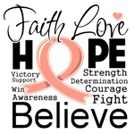 Faith Hope Uterine Cancer Shirts Faith Hope Uterine Cancer Shirts