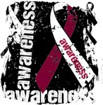 Throat Cancer Awareness Grunge Ribbon Shirts Throat Cancer Awareness Grunge Ribbon Shirts