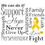 Childhood Cancer Supportive Words Shirts Childhood Cancer Supportive Words Shirts