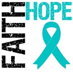 Faith Hope Teal Ribbon T-Shirts & Gifts Faith Hope Teal Ribbon T-Shirts & Gifts