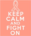 Endometrial Cancer Keep Calm Fight On Shirts Endometrial Cancer Keep Calm Fight On Shirts