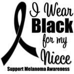 I Wear Black Ribbon (Niece) Melanoma T-Shirts I Wear Black Ribbon (Niece) Melanoma T-Shirts