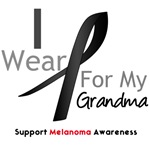 Melanoma I Wear Black Ribbon For Grandma Shirts Melanoma I Wear Black Ribbon For Grandma Shirts