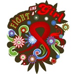 AIDS HIV Retro Fight Like A Girl Shirts AIDS HIV Retro Fight Like A Girl Shirts