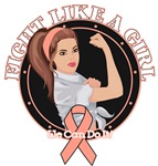 Endometrial Cancer Fight Like A Girl Rosie Shirts Endometrial Cancer Fight Like A Girl Rosie Shirts