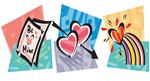 Love Heart Card Rainbow Love Heart Card Rainbow