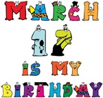 Cartoon Text Birthday March 17th T-shirts Gifts Cartoon Text Birthday March 17th T-shirts Gifts