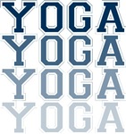 Yoga Blue Collegiate Letters T-shirts Gifts Yoga Blue Collegiate Letters T-shirts Gifts