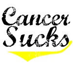 Grunge Cancer Sucks (Yellow) T-Shirts Grunge Cancer Sucks (Yellow) T-Shirts