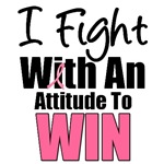 I Fight With An Attitude Breast Cancer T-Shirts I Fight With An Attitude Breast Cancer T-Shirts