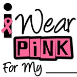 I Wear Pink Ribbon Breast Cancer Retro T-Shirts I Wear Pink Ribbon Breast Cancer Retro T-Shirts