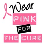 I Wear Pink Ribbon For The Cure Label T-Shirts I Wear Pink Ribbon For The Cure Label T-Shirts