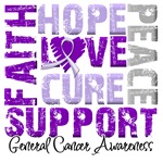 Collage Hope Cure General Cancer Shirts Collage Hope Cure General Cancer Shirts