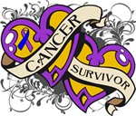 Bladder Cancer Survivor Double Hearts Shirts Bladder Cancer Survivor Double Hearts Shirts