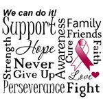 Head Neck Cancer Supportive Words Shirts Head Neck Cancer Supportive Words Shirts