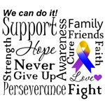Bladder Cancer Supportive Words Shirts Bladder Cancer Supportive Words Shirts